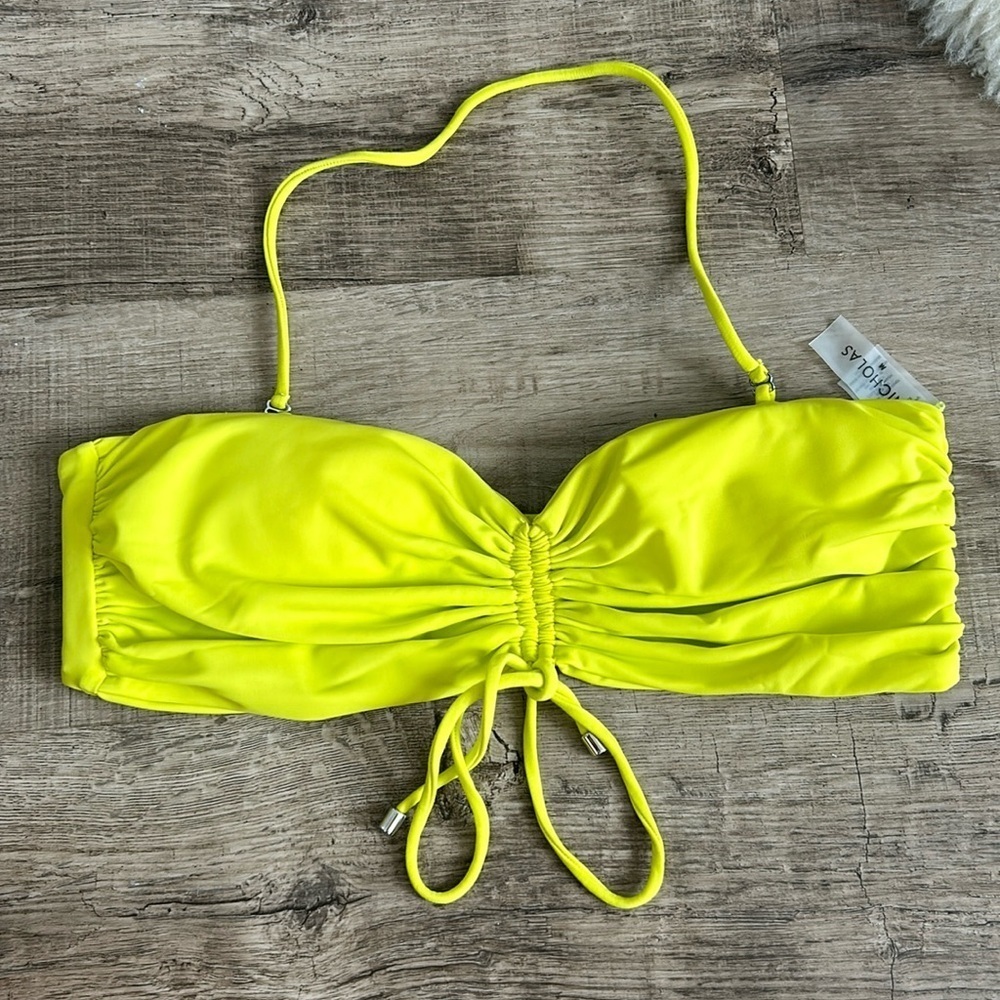 NICHOLAS Ocher bandeau bikini top